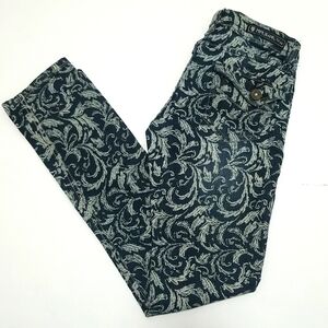 Pepe Jeans, Vintage 5 Pocket Paisley Print Straight Leg Jeans Size 27
